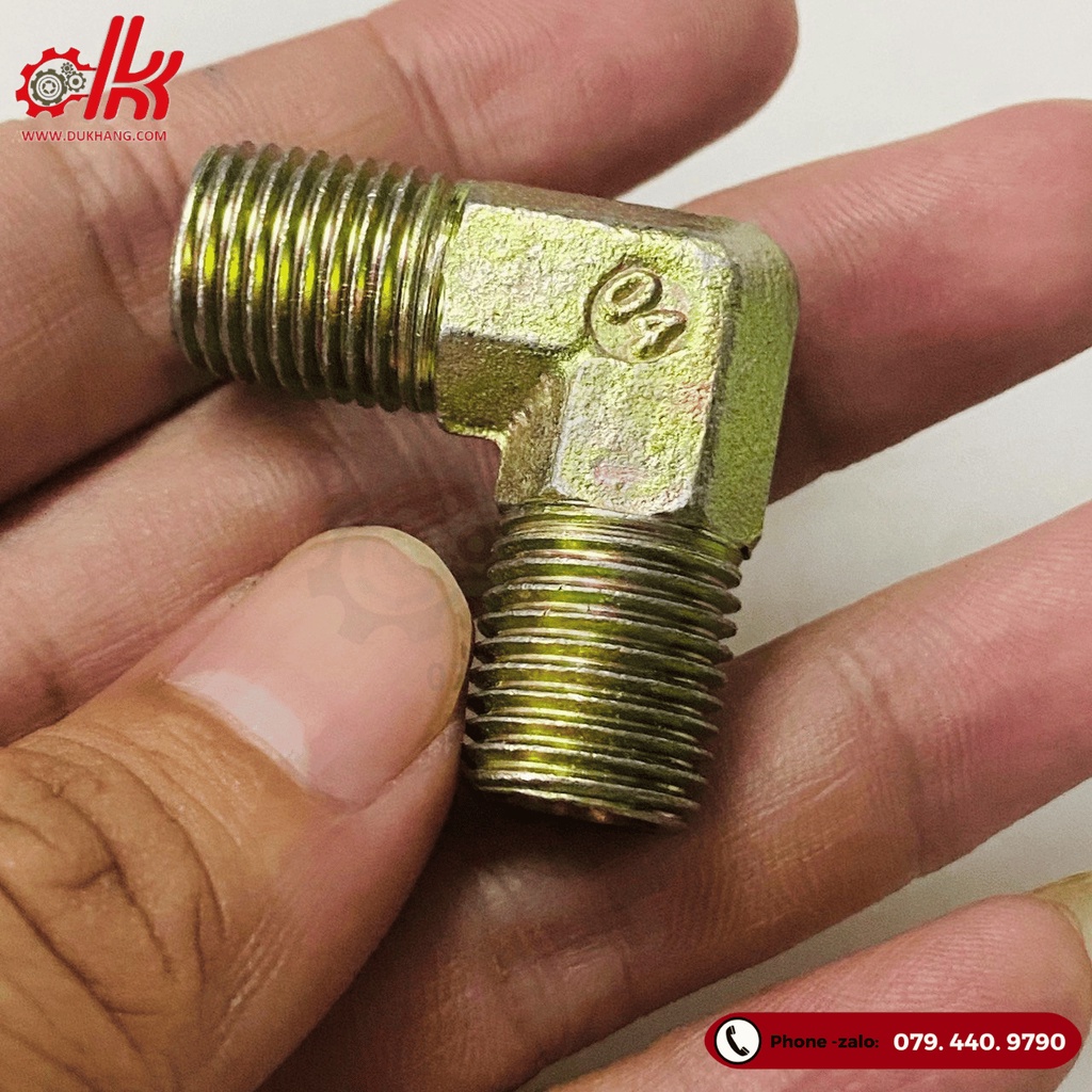 Co nối thủy lực 2 đầu ren ngoài sắt 7 màu