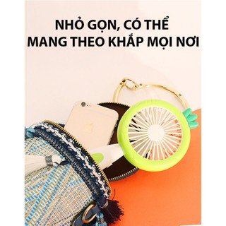 Quạt mini cầm tay siêu mát tích điện có đèn led
