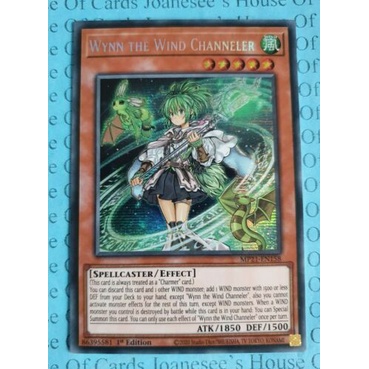 THẺ BÀI YUGIOH PHIÊN BẢN TIẾNG ANH: Wynn the Wind Channeler - MP21-EN158 - Prismatic Secret Rare 1st Edition