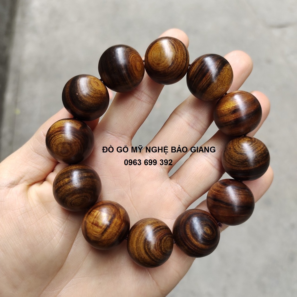 Vòng tay gỗ bách chìm gỗ già thơm 20ly