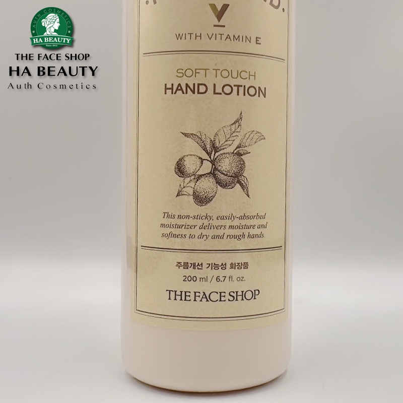 Kem Dưỡng Tay Cung Cấp Ẩm THE FACE SHOP Rich Hand V Soft Touch Hand Lotion 200ml