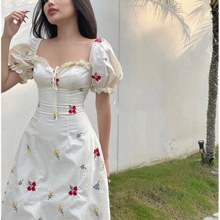 💐💐 Đầm xô thêu hoa viền bèo