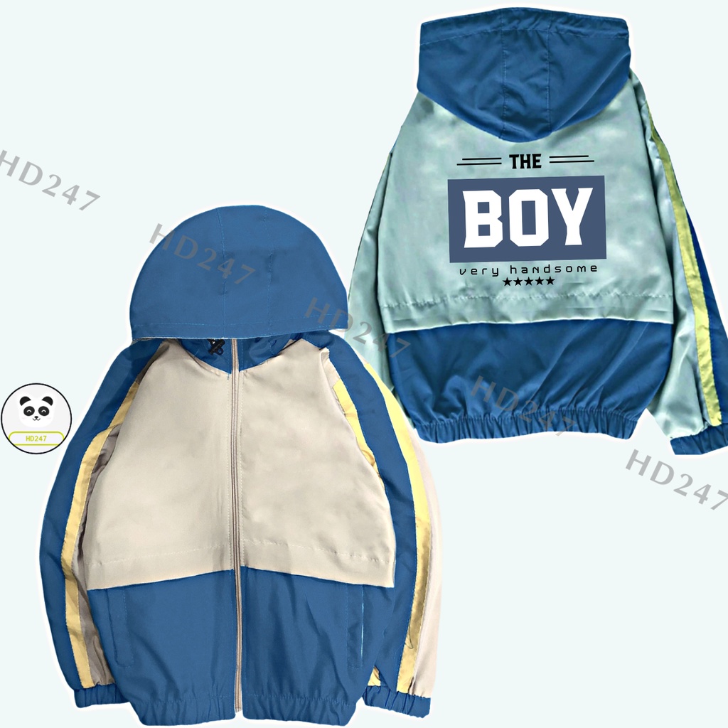 Áo khoác dù chống nắng chống gió cho bé trai size đại 13kg đến 38kg 0339