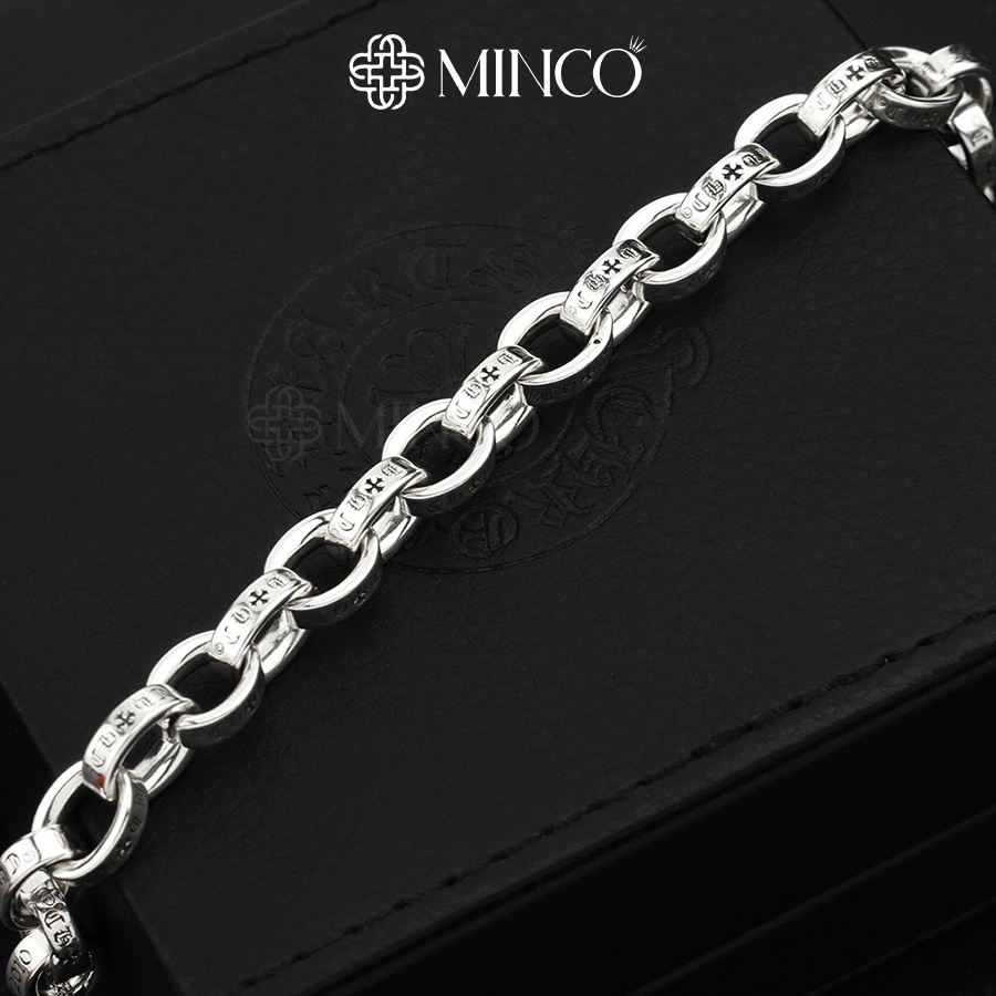 Vòng Tay Nam Titan Chrome Heart Cực Ngầu Minco Accessories lắc tay Màu bạc 925 không gỉ LT10