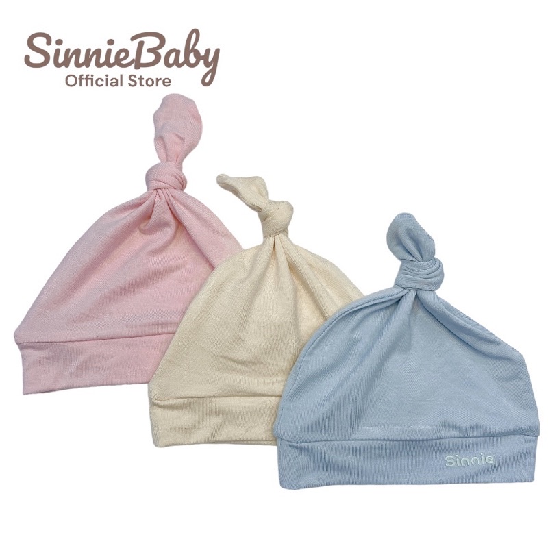 Mũ củ tỏi cho bé Sinnie Baby vải cotton lụa co giãn 4 chiều, siêu mềm mịn, mũ che thóp cho bé, mũ sơ sinh