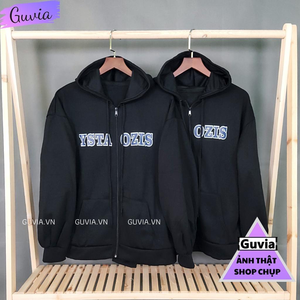 Áo Khoác Nỉ YSTAOZIS Nam Nữ Ulzzang Unisex Tay Rộng, Áo Khoác Dây Kéo Form Rộng GUVIA
