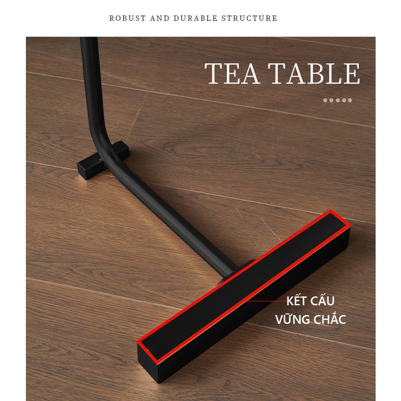 Bàn trà cafe chân kim loại dễ dàng di chuyển  - GM81.26