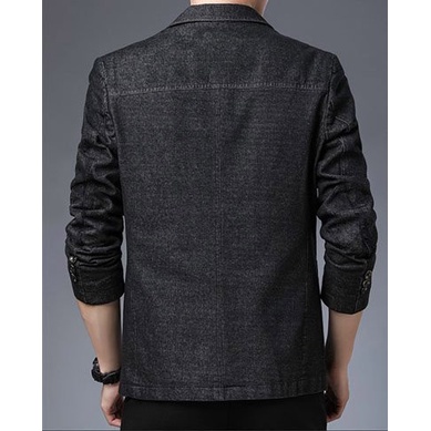 Áo khoác bò, áo jean nam cao cấp cổ vest thiết kế đơn giản chất vải loại 1 không xù không phai màu - Mã N54