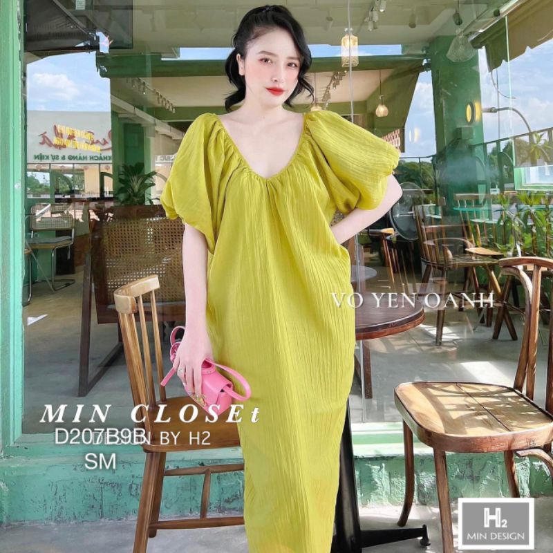 ĐẦM MAXI BIGSIZE NỮ DÁNG RỘNG VÁY ĐŨI SUÔNG CÁNH DƠI TAY CHUN VÁY BẦU SUÔNG DÀI CỔ CHỮ V THANH LỊCH