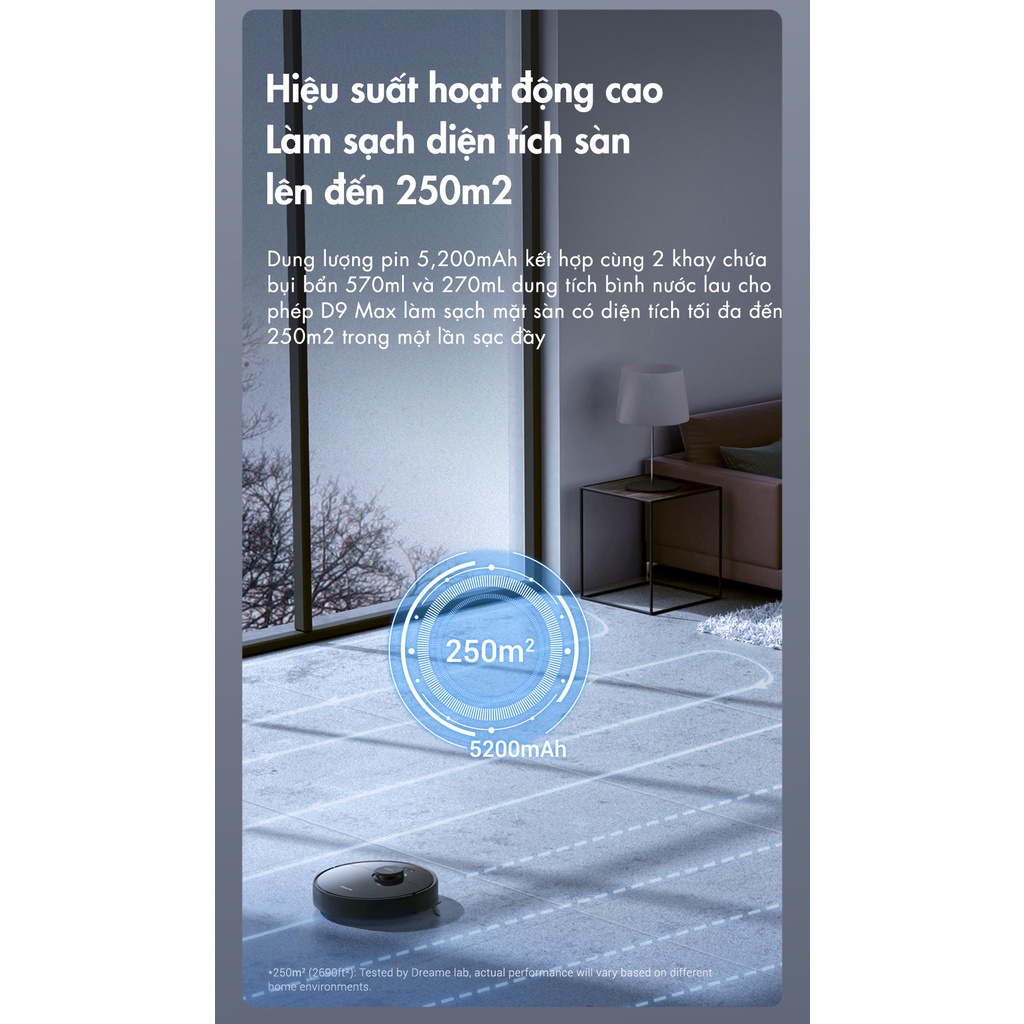 Robot Hút Bụi Lau Nhà Dreame Bot D9 Max | Hàng Chính Hãng | Bảo Hành 12 Tháng | Mimax Store