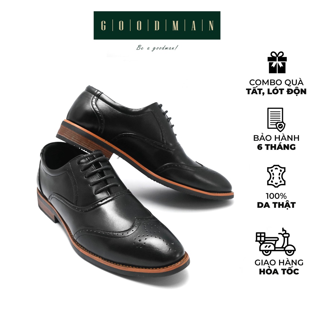 Giày da bò nam công sở thanh lịch GOODMAN Oxford Brogues GM OB-Đ