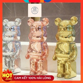 Gấu BearBrick kim sa - Mô hình gấu BearBrick Blink 50CM decor trang trí nhà cửa, làm quà tặng sang chảnh