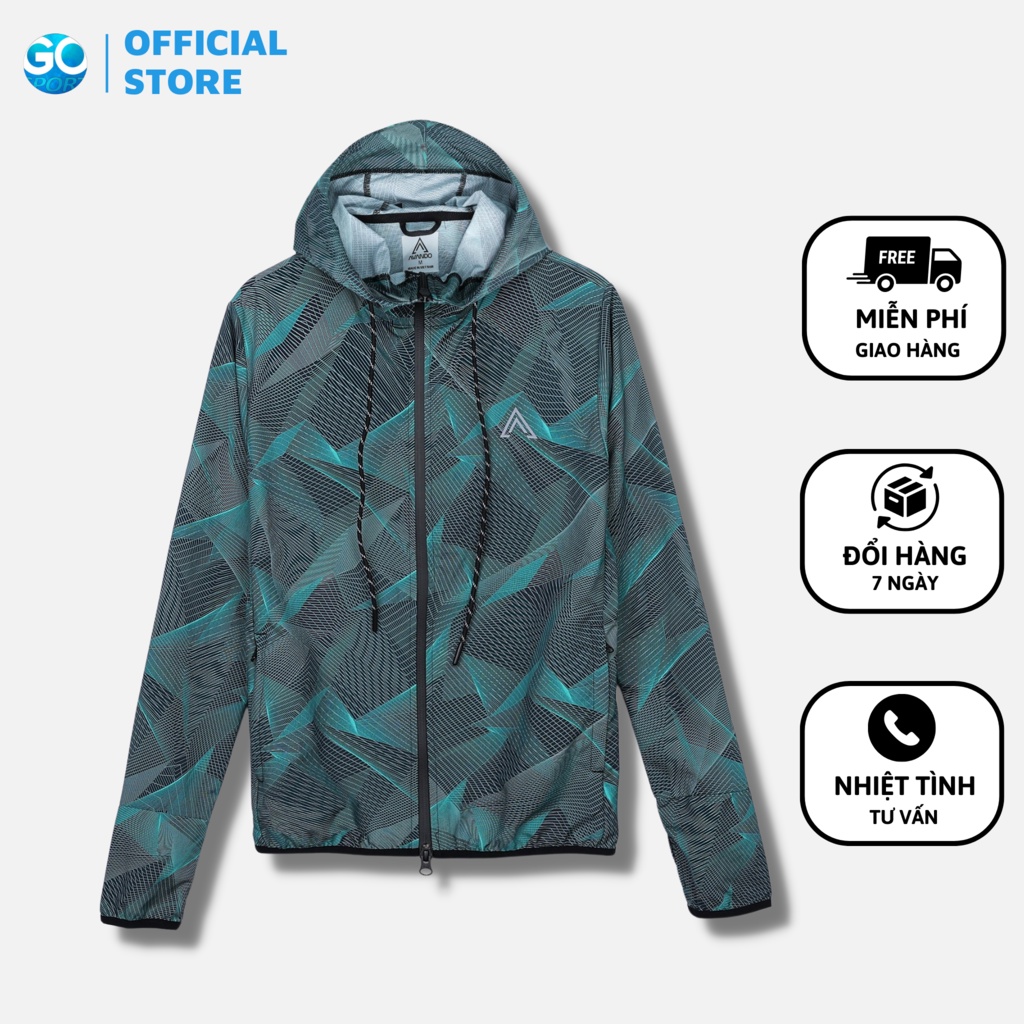 Áo Khoác Dù Thể Thao Nam Chính Hãng AVANDO, vải họa tiết galaxy nổi bật, HOT trend