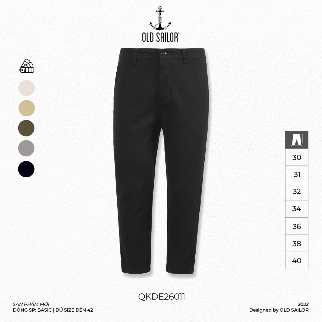 Quần Kaki Nam OLD SAILOR Chất Vải Kaki Cao Cấp Ít Nhăn Không Xù Lông Form Slimfit Chuẩn Big Size