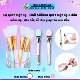 Cọ sillicon quét mặt nạ mềm mại (combo 2 cọ) đàn hồi không tổn thương da giúp tán kem đều khắp trên khuôn mặt