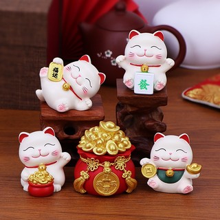 04 mẫu tượng Mèo Thần Tài 5cm may mắn cho năm mới