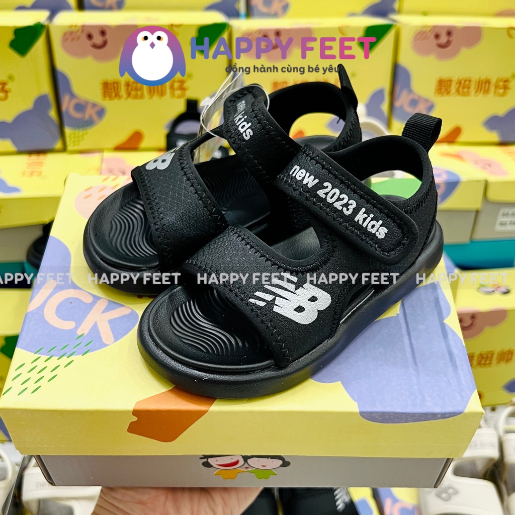 Dép quai hậu bé trai, xăng đan quai dán trẻ em cho bé 2-4 tuổi- Happy Feet No8103