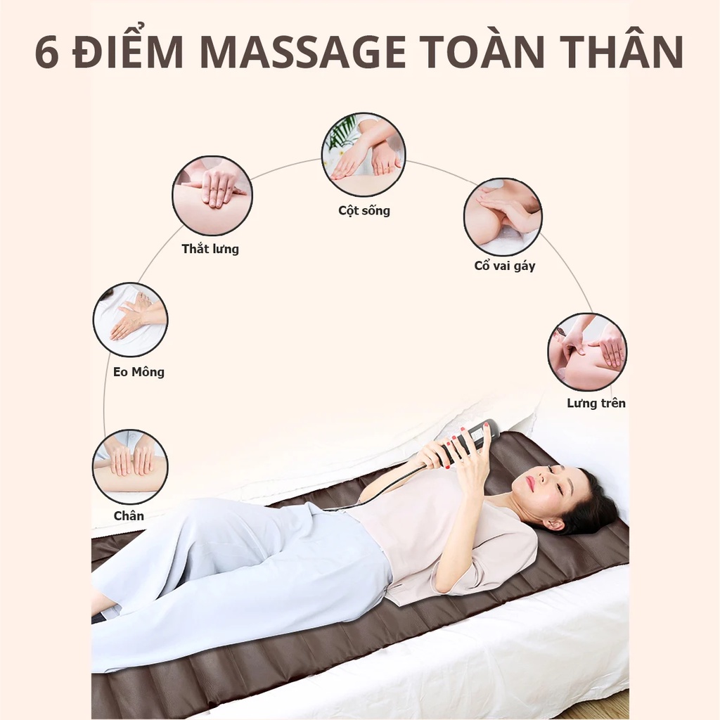 Nệm Massage Toàn Thân Kachi MK339 da nâu