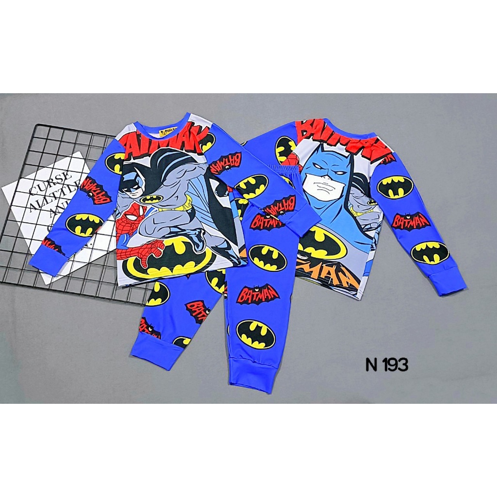 HOT TREND Bộ dài tay thun lạnh in 3D siêu anh hùng cực chất cho bé trai từ 10 đến 22kg - pikakids
