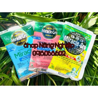Phân bón lá Miracle Gro nhập khẩu Mỹ 10gr, các giai đoạn.