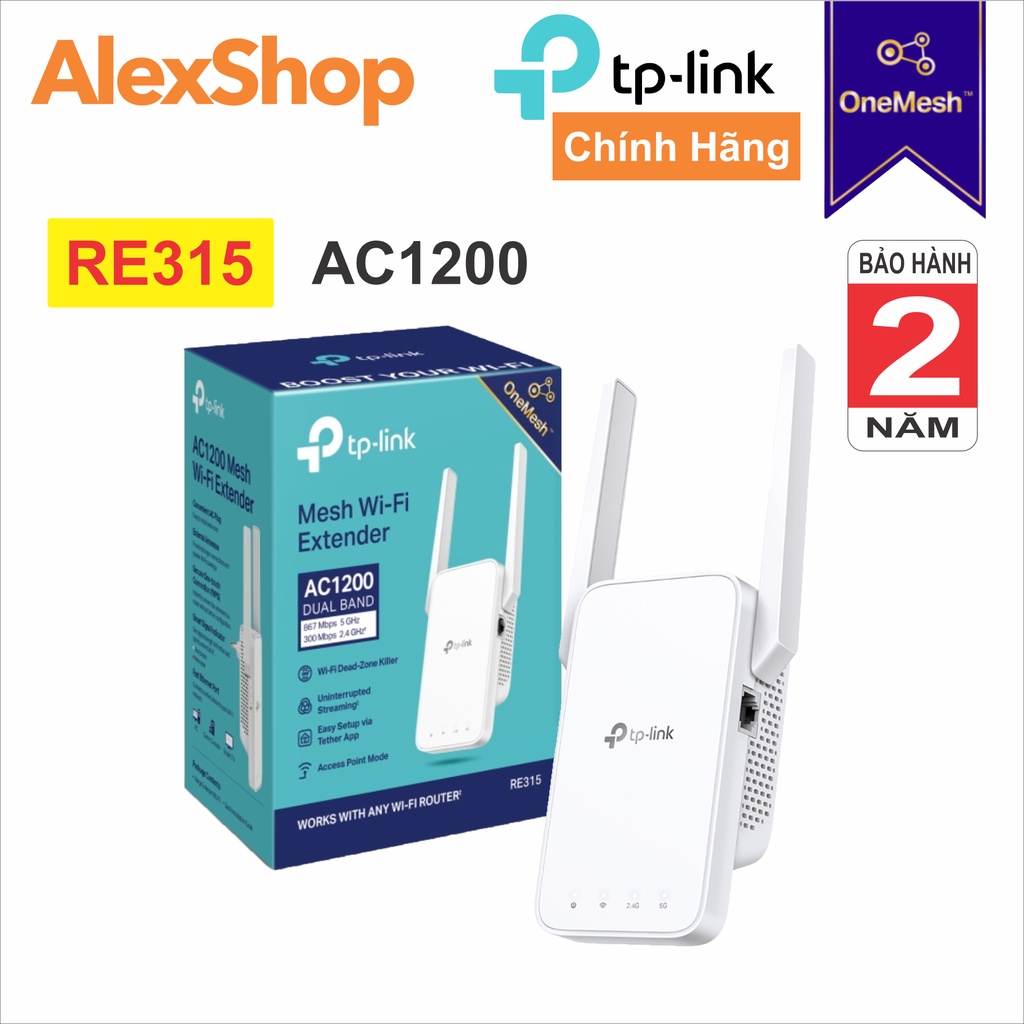 RE315 - Bộ Mở Rộng Sóng One Mesh TP-Link RE315 AC1200 - Chính Hãng | BigBuy360 - bigbuy360.vn