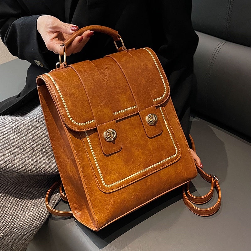BALO DA❤️FREESHIP❤️Balo Da Nữ Đẹp Đi Học Mini Cao Cấp Thời Trang VINTAGE Giá Rẻ