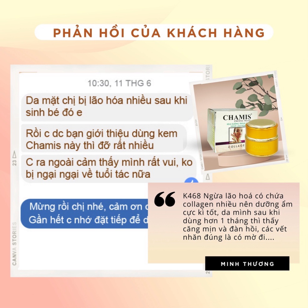 KEM DƯỠNG DA CHAMIS -  TRẺ HÓA CHUYÊN SÂU, CẤP ẨM GIÚP TÁI TẠO DA