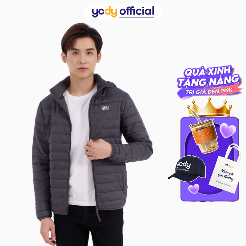 Áo phao nam 3S YODY siêu nhẹ siêu gọn siêu ấm có mũ nhiều màu - PHM5001 MPH2