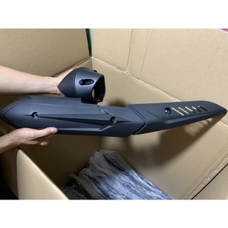 Combo ốp che pô và chụp đít pô xe exciter 150 / ex 150 gắn như zin full đen, đen bạc