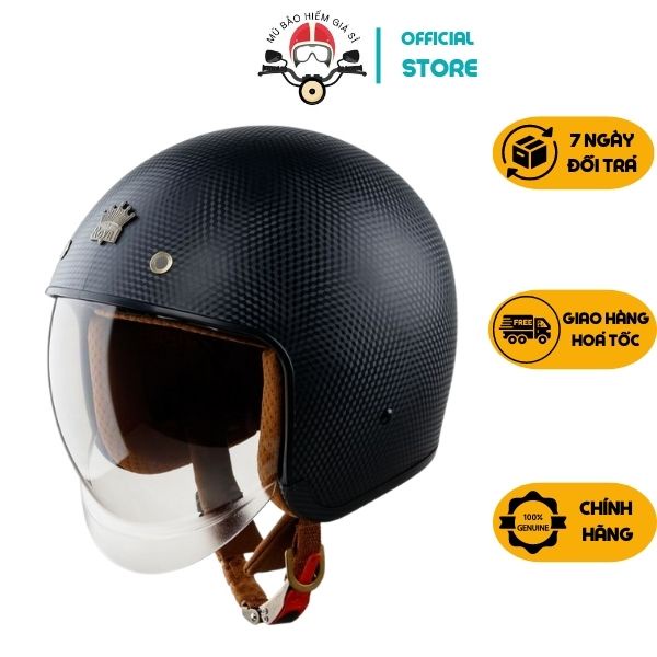 Mũ bảo hiểm 3/4 Royal M139 có kính âm đi xe máy size M L XL phù hợp cho nam và nữ