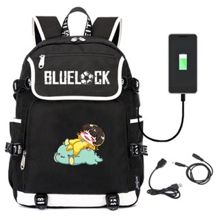 Balo nắp ngang in hình BLUE LOCK cặp sách mẫu mới thiết kế thông minh đi học cho nam nữ anime chibi
