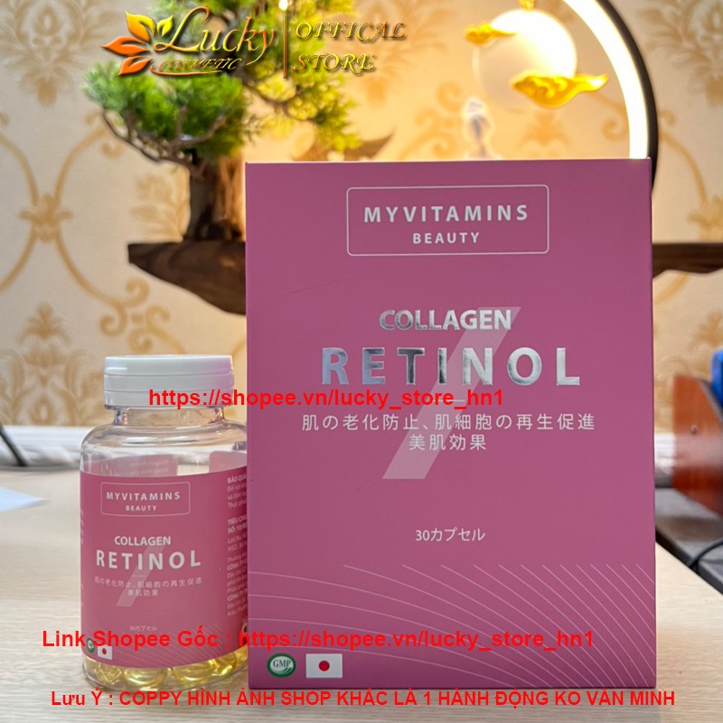 COLAGEN RETINOL Viên Uống Giúp Da Căng Bóng Sáng Không Nếp Nhăn Hộp 30 Viên