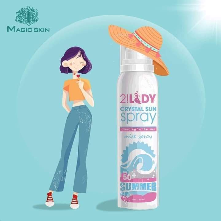 Xịt chống nắng 2!LADY 180ML - MAGIC SKIN