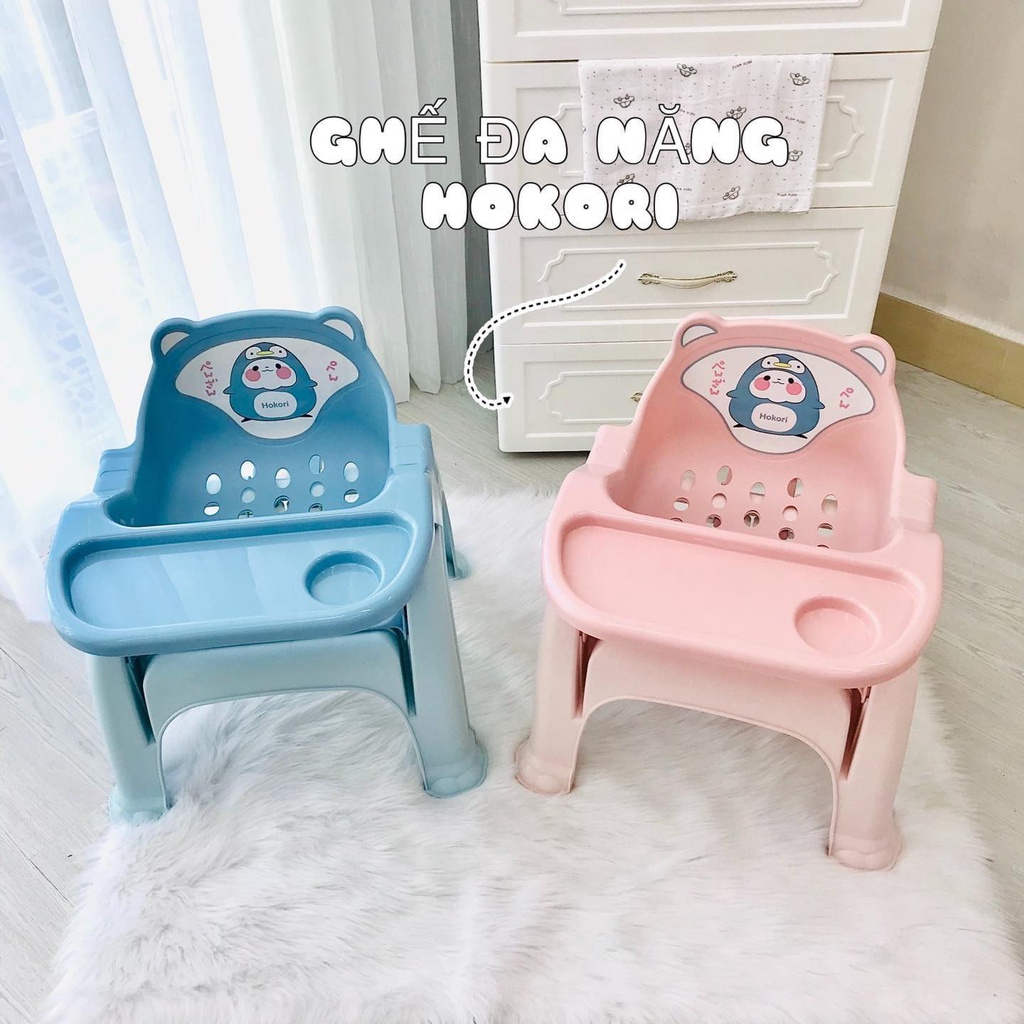 Ghế ăn dặm 3 trong 1 Hokori Việt Nhật cho bé kiêm ghế gội đầu biến hình