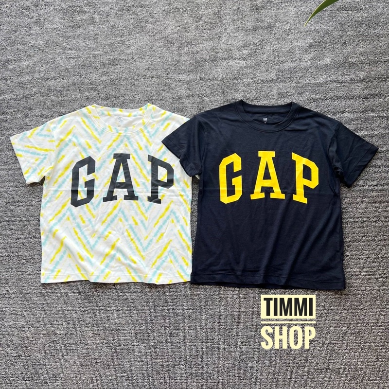 Áo Phông Cộc Tay GAP Cho Bé Trai Bé Gái Cotton Mềm Mát