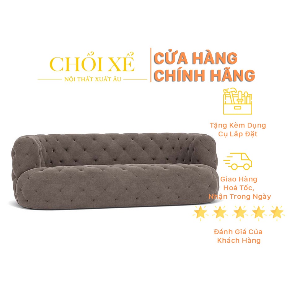 Ghế Sofa 3 Chỗ Abby Moss Shitake - Chổi Xể