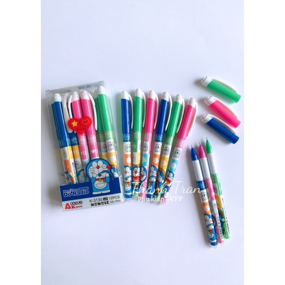 Bút gel bôi được mực xanh, tím