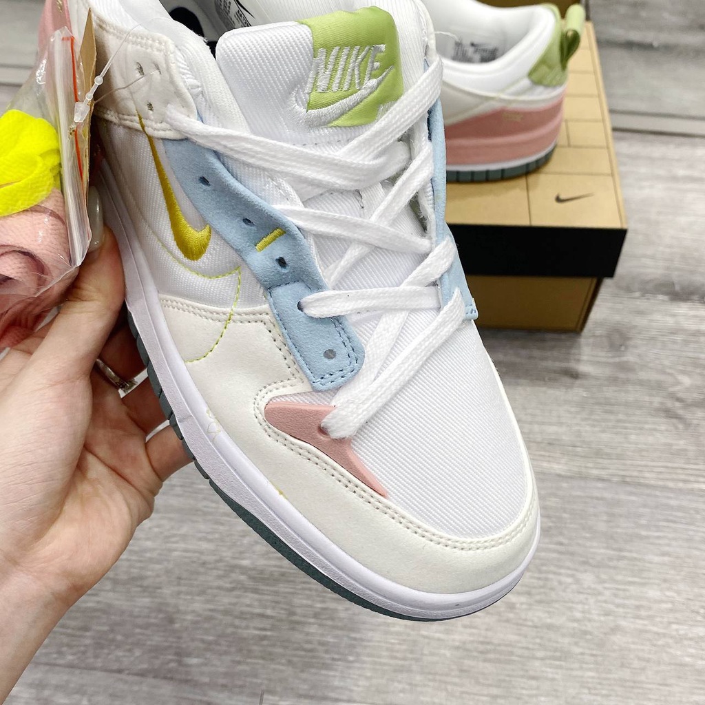 Full box+quà tặng🎁Giày sneaker _𝗻𝗶𝗸𝗲_sb dunk disrupt 2 “easter” cầu vòng 7 màu thể thao nữ