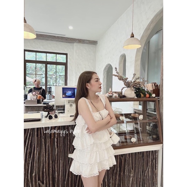 Sét bộ áo ren tầng tiểu thư QC