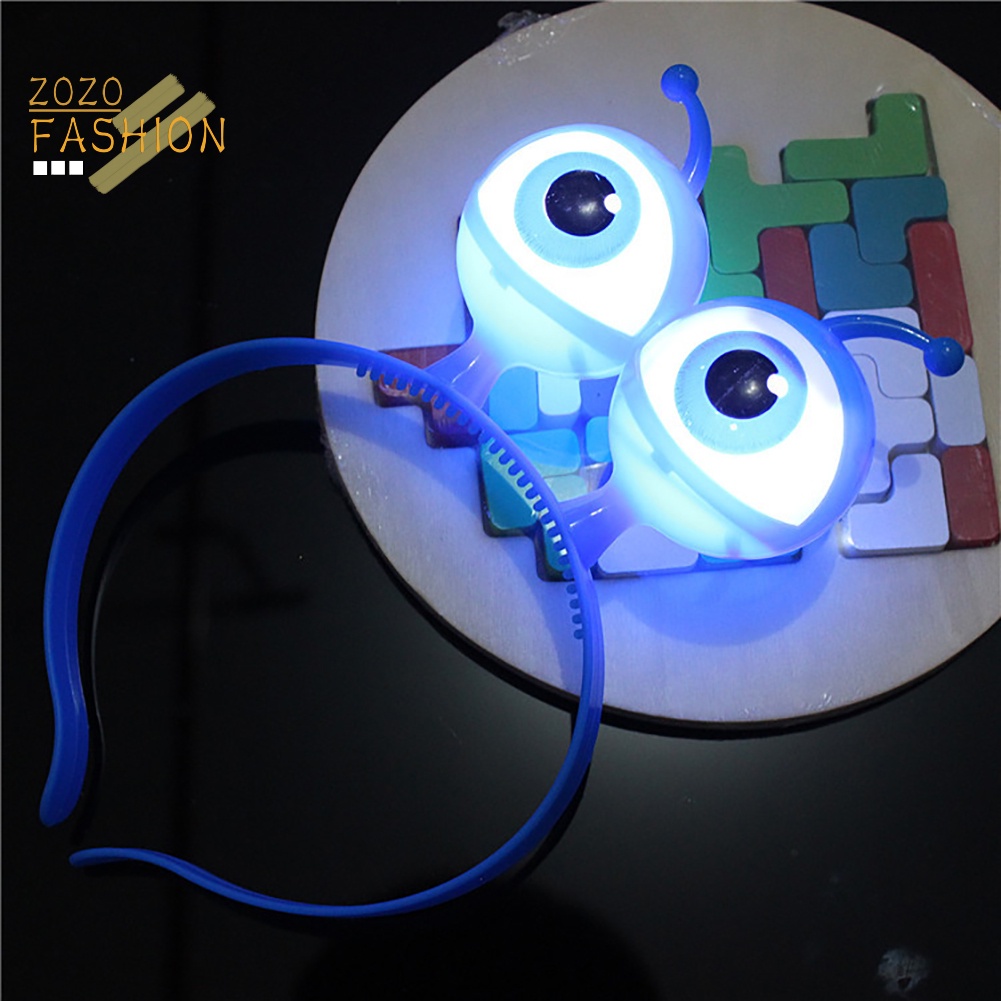 Băng Đô Cài Tóc Hình Đôi Mắt Người Ngoài Hành Tinh Có Đèn LED Phát Sáng