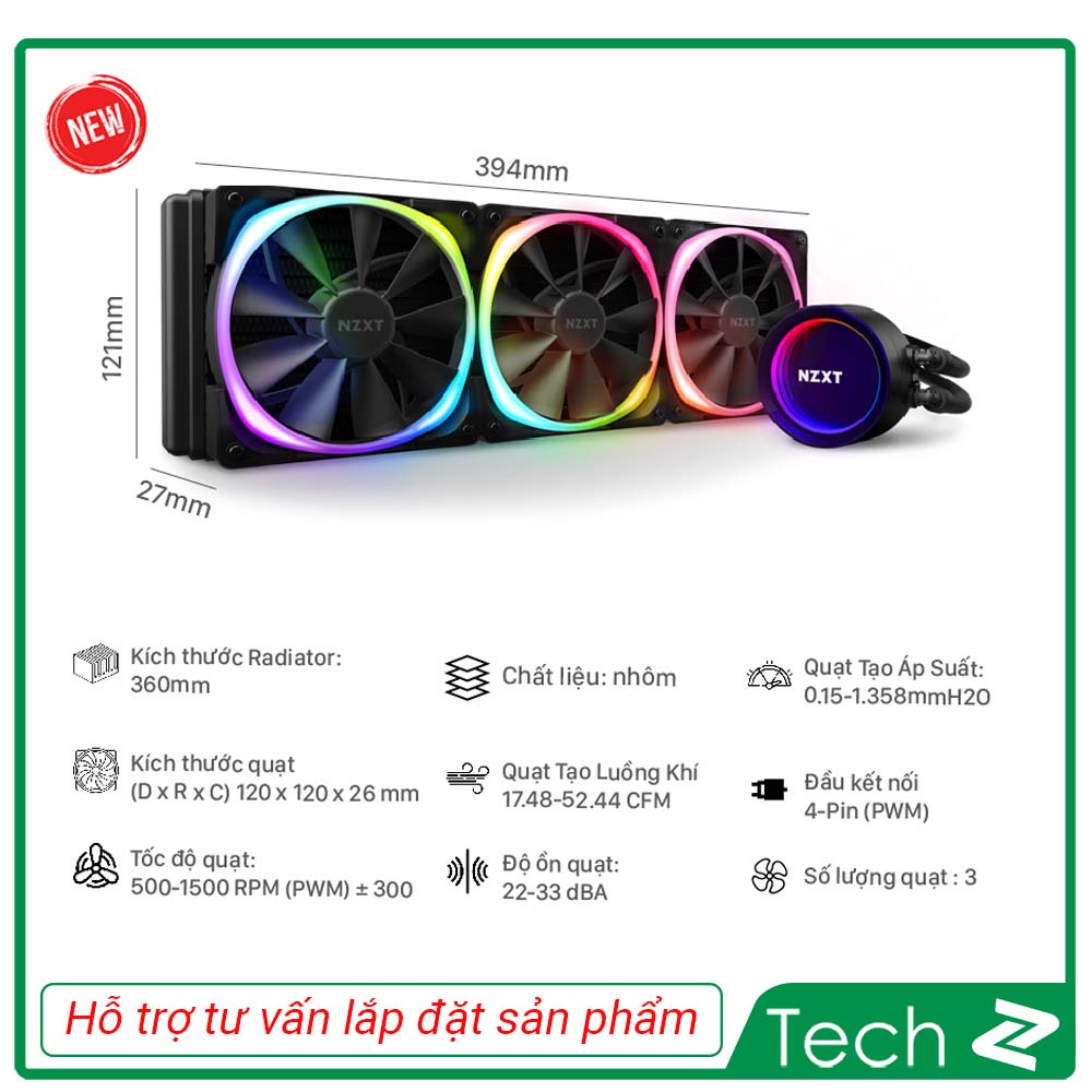 Tản nhiệt nước NZXT Kraken X73 RGB - 360mm