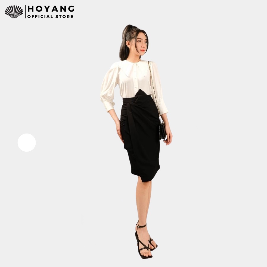Áo Sơ Mi Trắng Cổ Vest Sành Điệu HOYANG AHY77