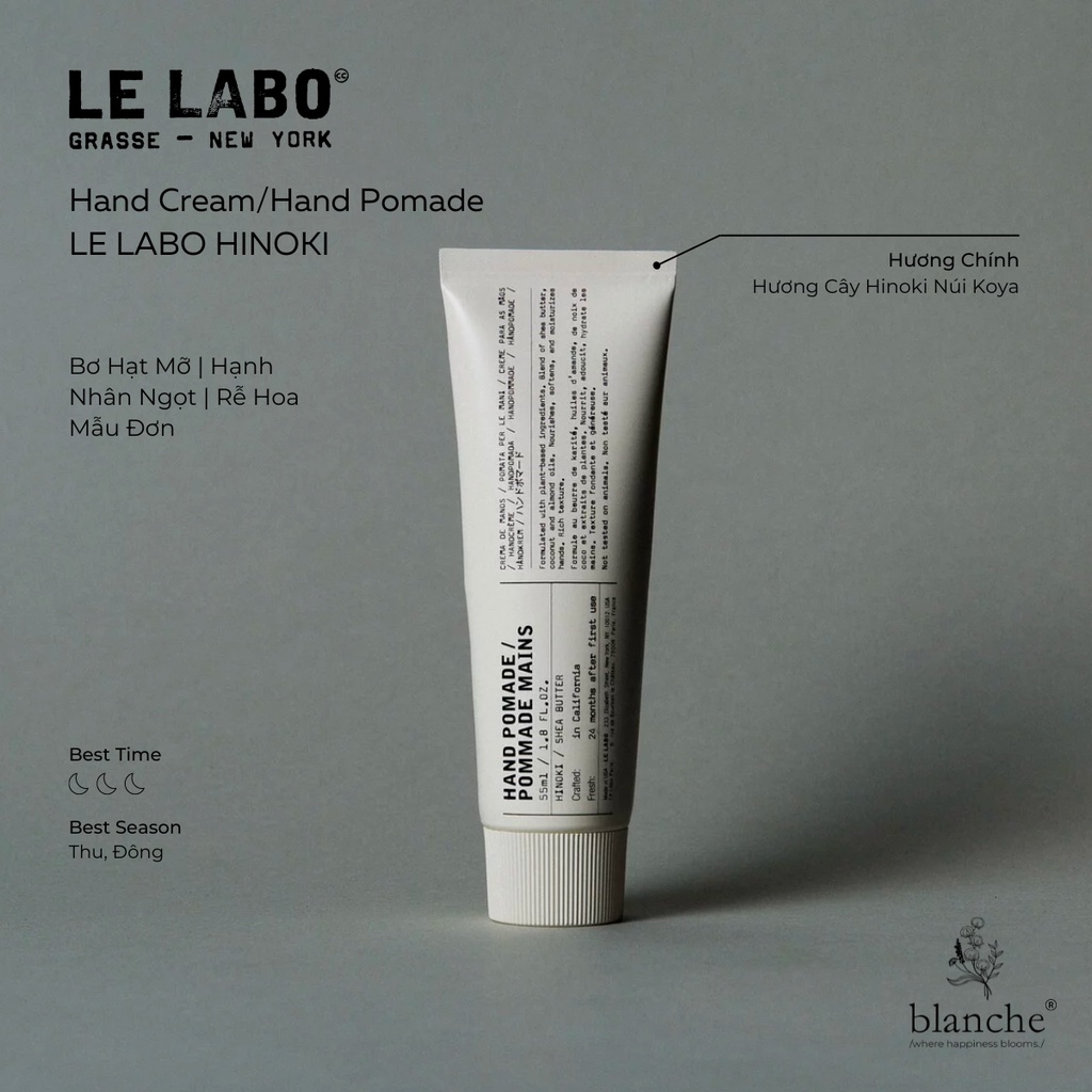 Kem Tay Le Labo Hand Cream/Hand Pomade Hinoki & Basil 55ml (Có Sẵn - 100% Authentic)