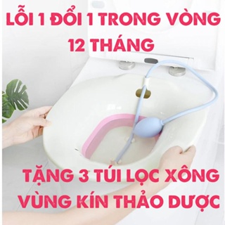 Chậu Xông Vùng Kín Loại 1 Gấp Gọn Tặng 3 Túi Lọc Xông Vùng Kín Cho 3 Lần