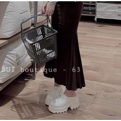 Sục nữ màu trắng đế cao mũi tròn da mềm Nguyên hộp hãng cao cấp