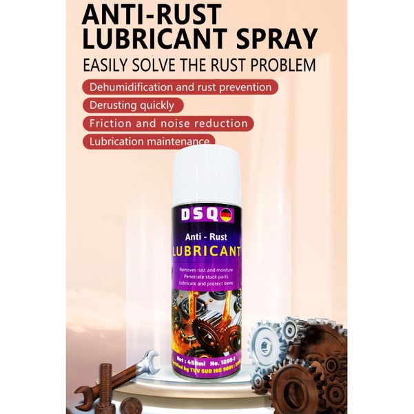Chai xịt đánh sét gỉ kim loại - Dầu bôi trơn tẩy gỉ sét đa năng chính hãng DSQ xuất khẩu Châu Âu