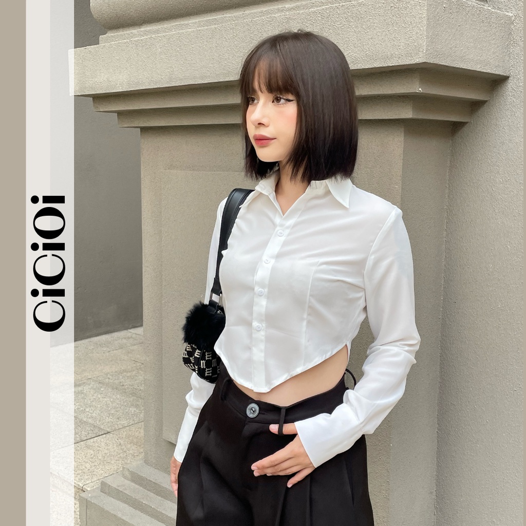 Áo sơ mi Trắng dài tay TEEN GIRLS SHIRT - CICIOI