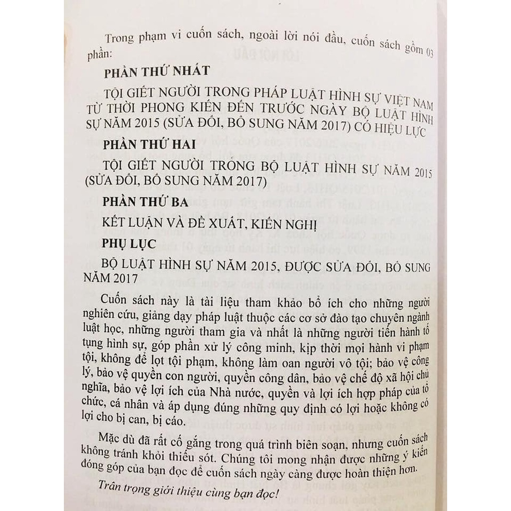 Sách - Bình luận Tội giết người và một số vụ án phức tạp