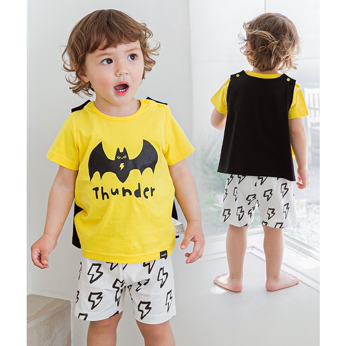 Bộ Cộc Tay Homewear Mặc Nhà Siêu Nhân CORDI-I Nội Địa Hàn Cho Bé Trai
