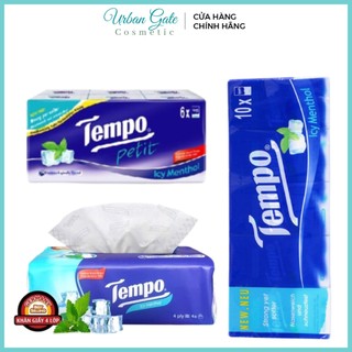 Khăn giấy bỏ túi tempo 4 lớp | hộp khăn giấy rút tempo 90 tờ